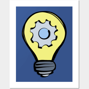 Lamp and gear Posters and Art